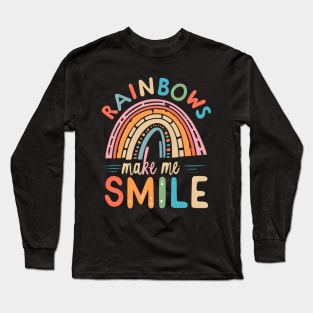 Rainbow make me smile Long Sleeve T-Shirt